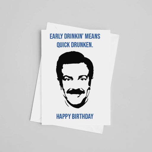 JOYSMITH Greeting & Note Cards Ted Lasso Happy Birthday Greeting Card - Early Drinkin'