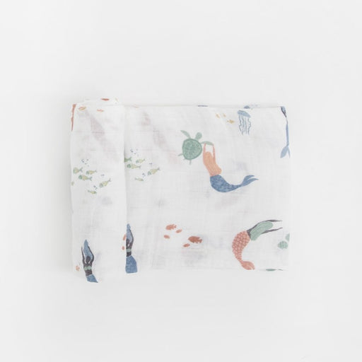 LITTLE UNICORN SWADDLE Cotton Muslin Swaddle Blanket | Mermaids