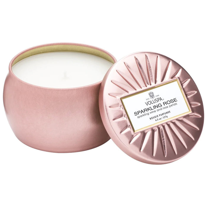 VOLUSPA CANDLE Sparkling Rose | Mini Tin Candle