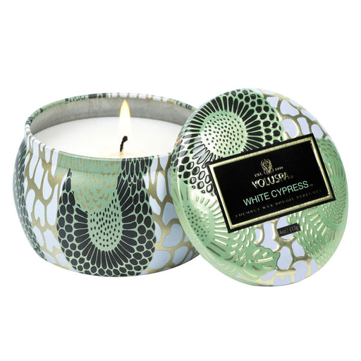 VOLUSPA CANDLE White Cypress | Mini Tin Candle